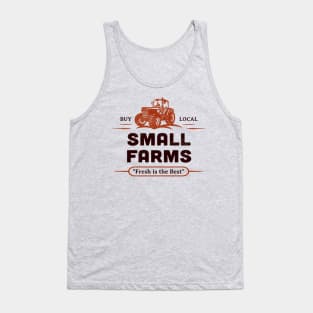 Small Farms Buy Local Outdoor Market Tractor Farmers Retro Tank Top